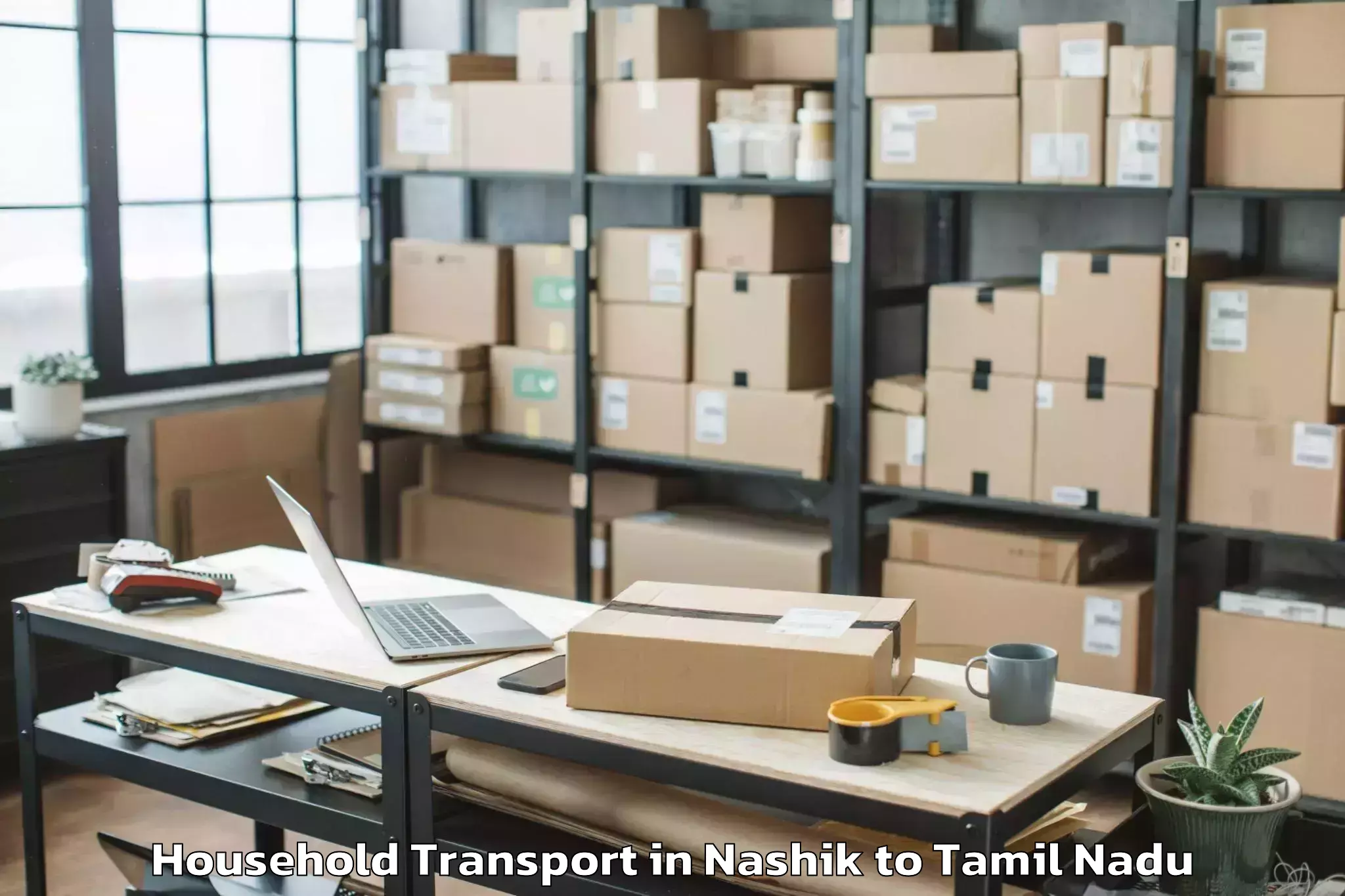 Trusted Nashik to Kadambur Household Transport